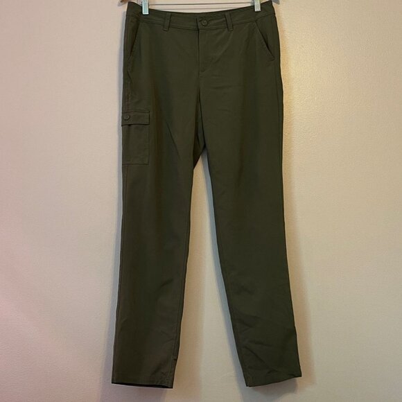 Eddie Bauer Cargo Hiking Pant Green Womens 8 Outdoor Active Lightweight Gorpcore - Picture 1 of 8
